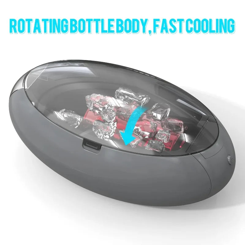 Instant beverage ice buckets and beverage bucket coolers for cans and bottles for ready-to-carry beverages
