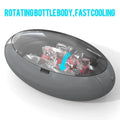 Instant beverage ice buckets and beverage bucket coolers for cans and bottles for ready-to-carry beverages