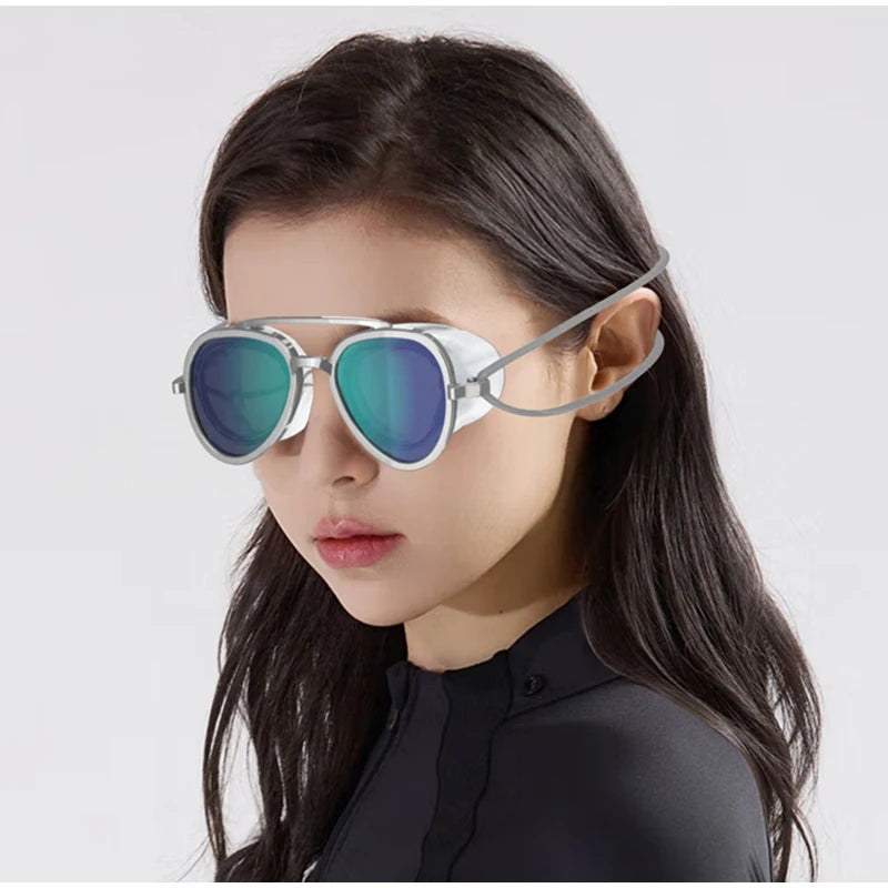 2-in-1 Full View Anti Fog Swimming Goggles&adult Sun Goggles Multifunctional Outdoor Sun Protection Swimming Goggles Accessories